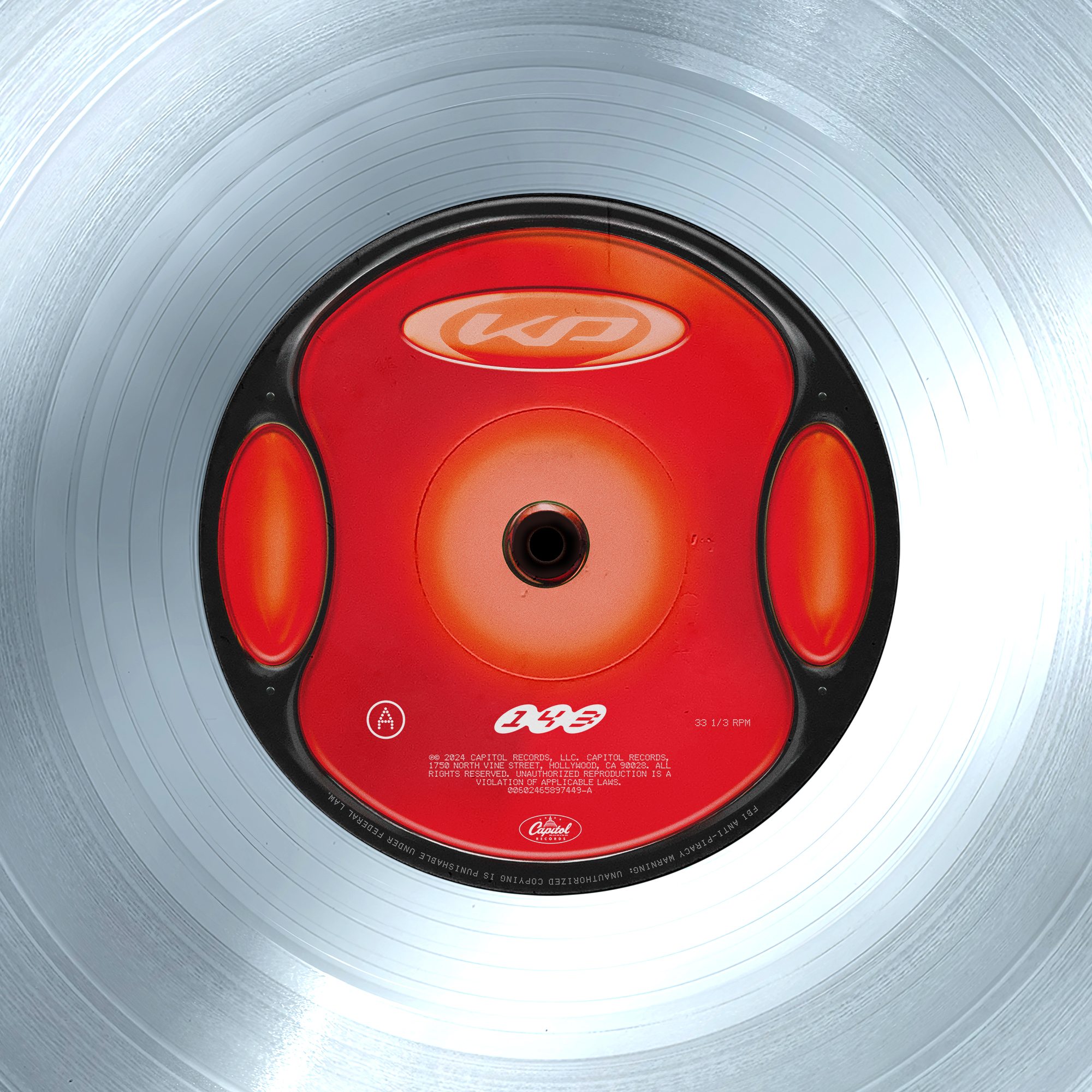 Katy Perry — 143 clear vinyl record with red label