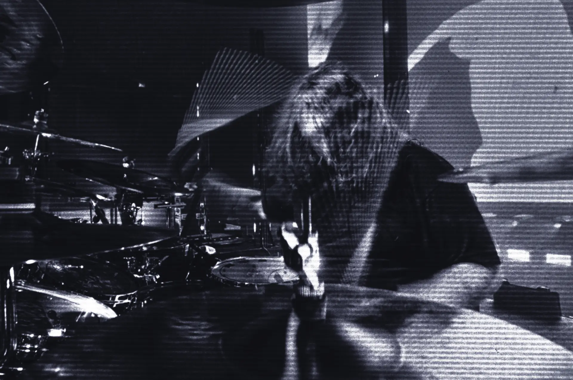 DEFTONES x 032c — black-and-white band performance projection