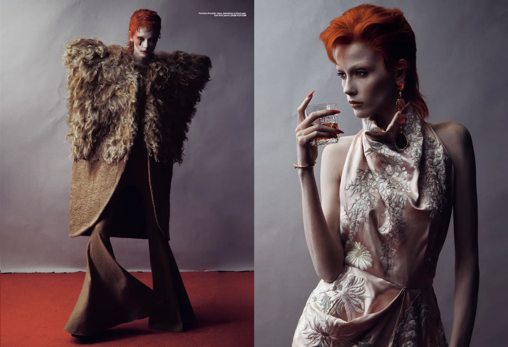 ZIGGY — fur-cape and pink-halter double portrait
