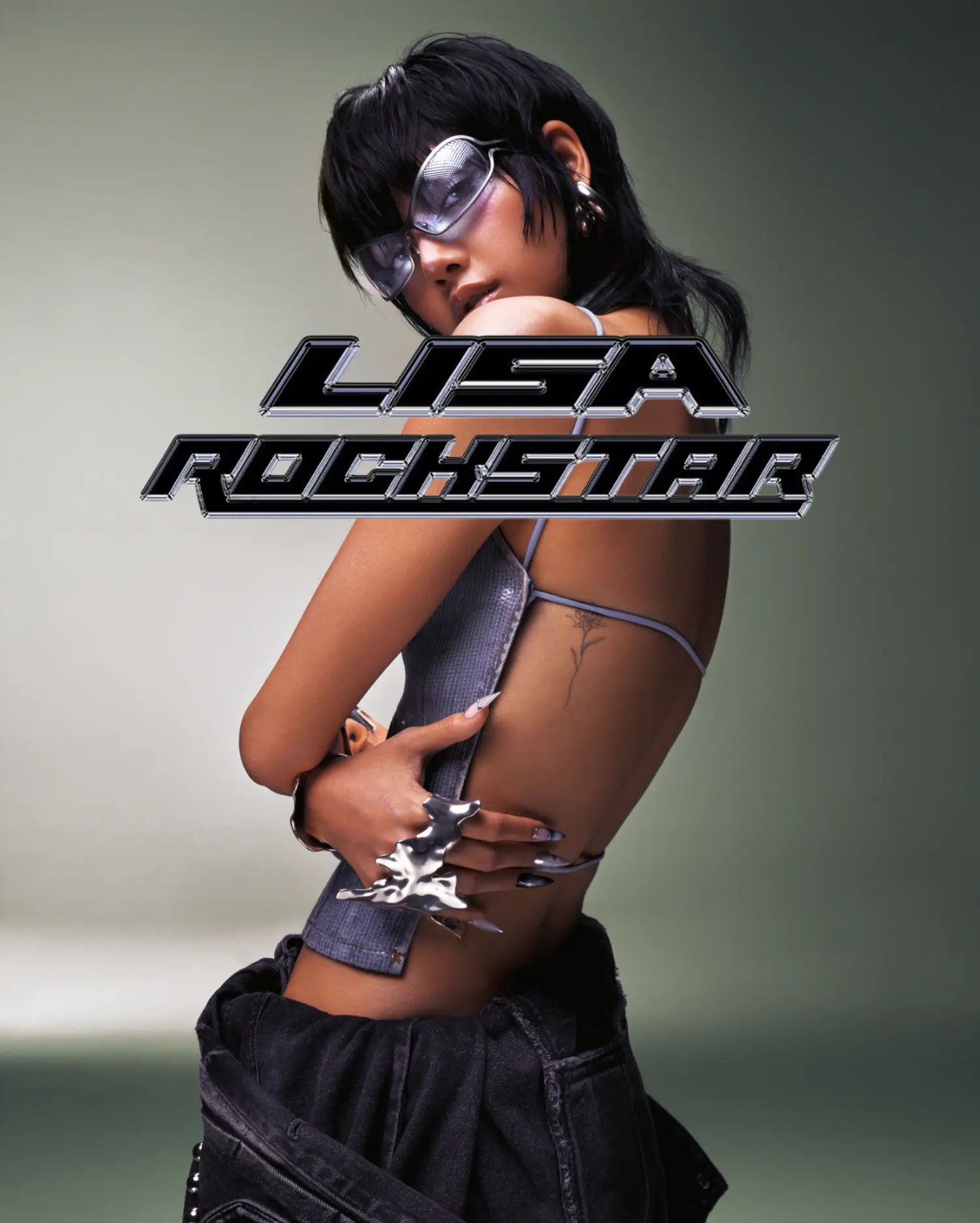 Lalisa — back view with LISA ROCKSTAR chrome logo