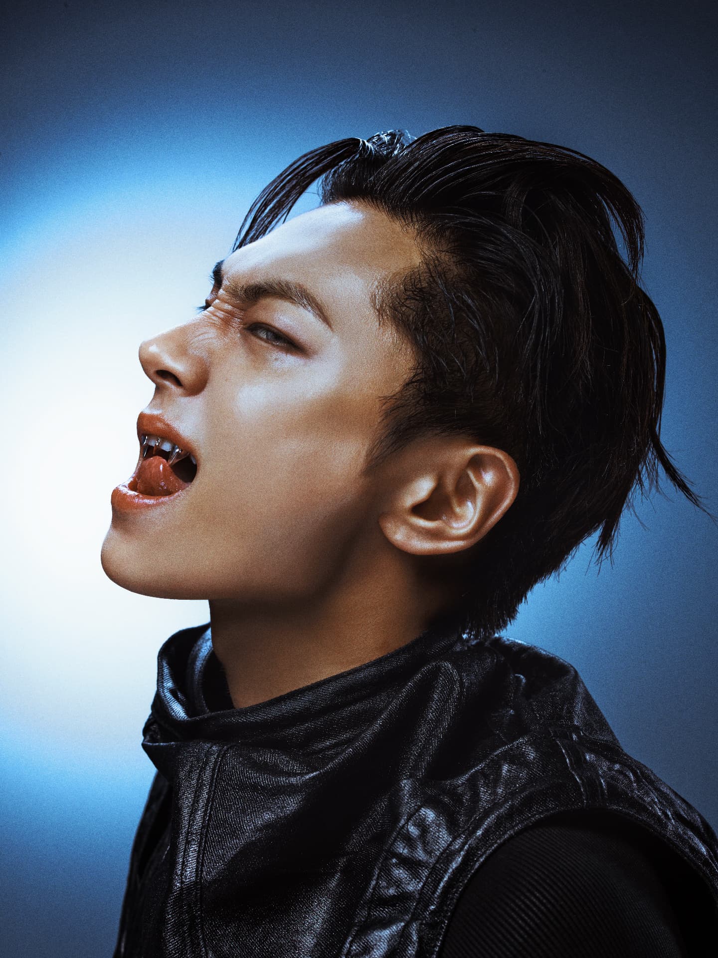 ENHYPEN — Jay profile portrait with chrome lip piece