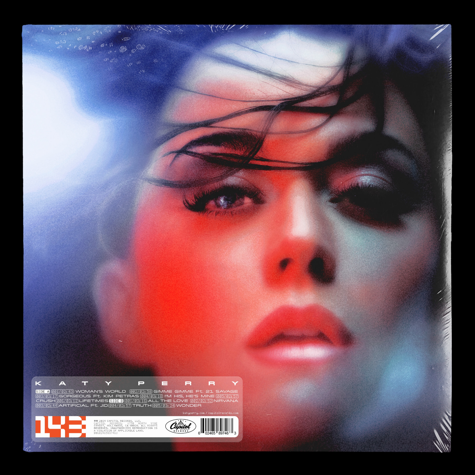 Katy Perry — 143 album back cover with full tracklist