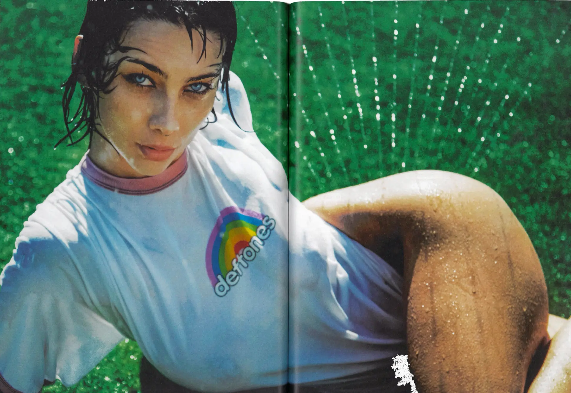 DEFTONES x 032c — figure in Deftones t-shirt on grass