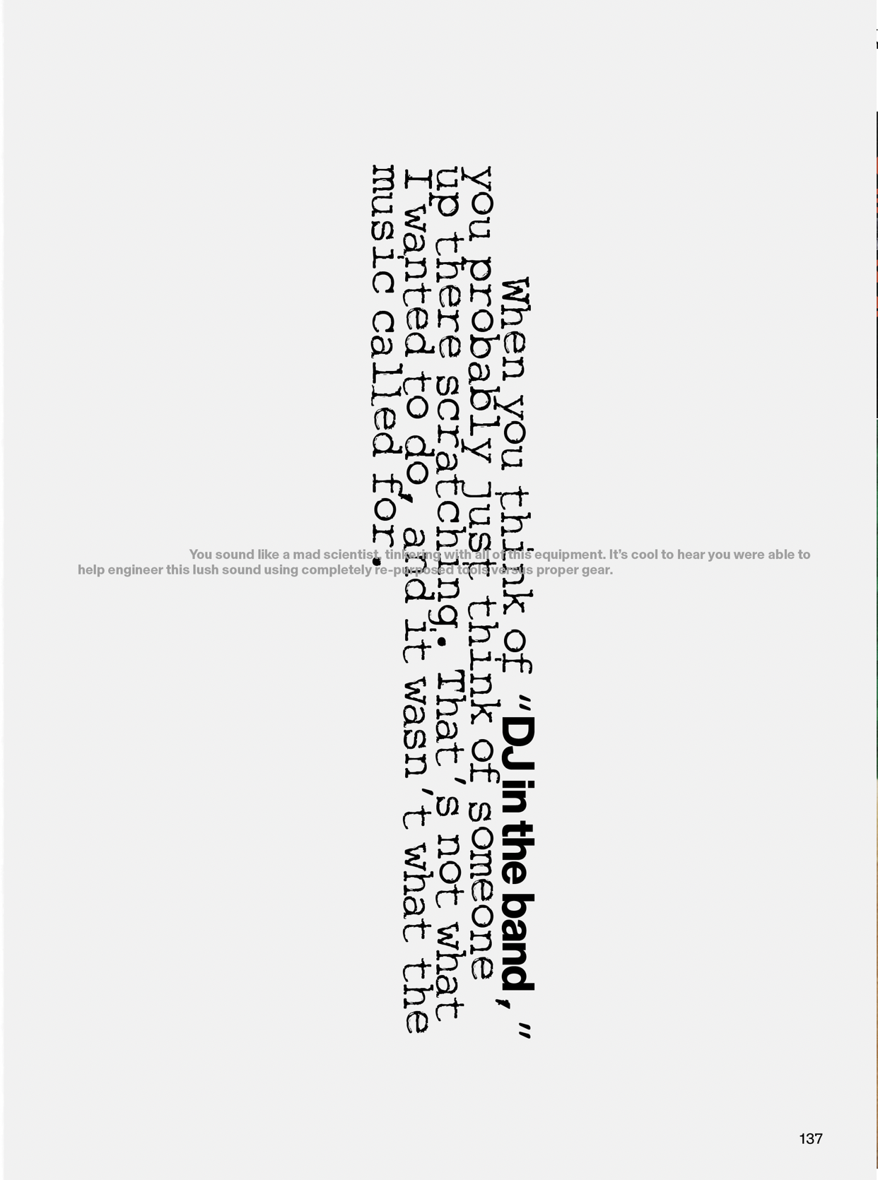 DEFTONES x 032c — typewriter quote page