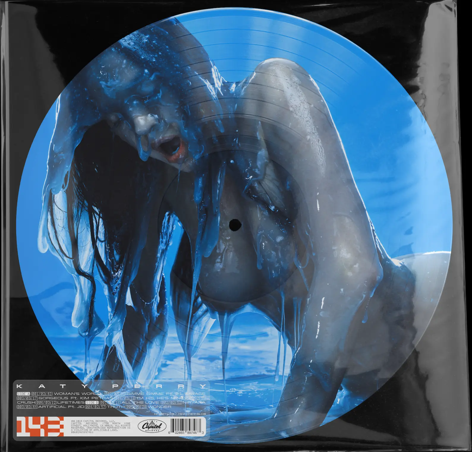 Katy Perry — clear vinyl with blue portrait